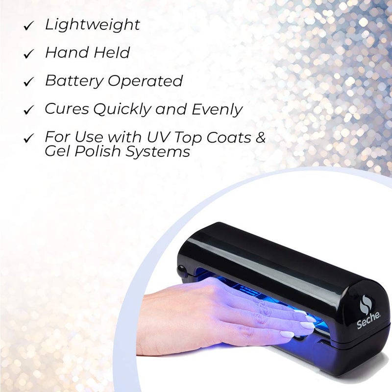 Seche Ultra-V UV Nail Dryer, Battery Operated Handheld Lamp, Batteries NOT Included - Image 4